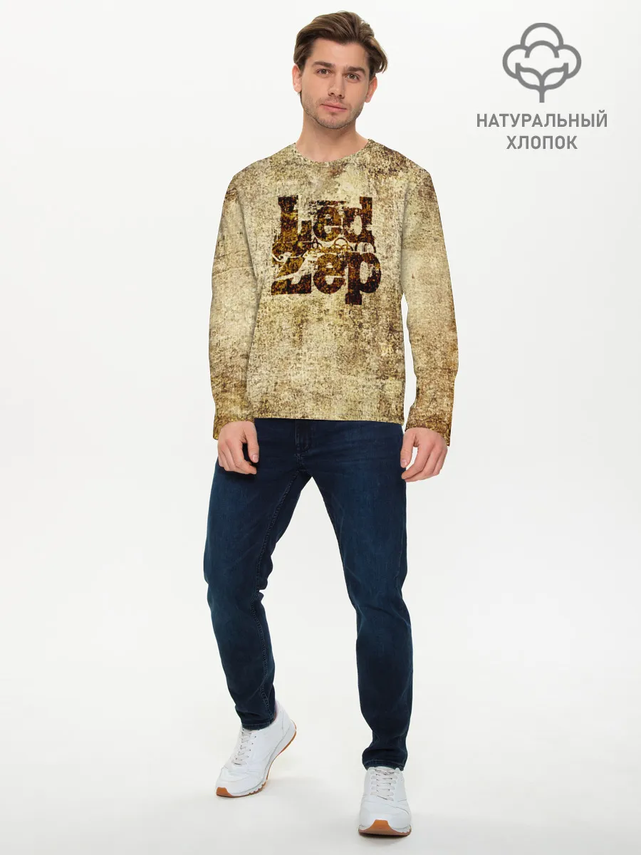 Мужской лонгслив базовый / Led Zeppelin