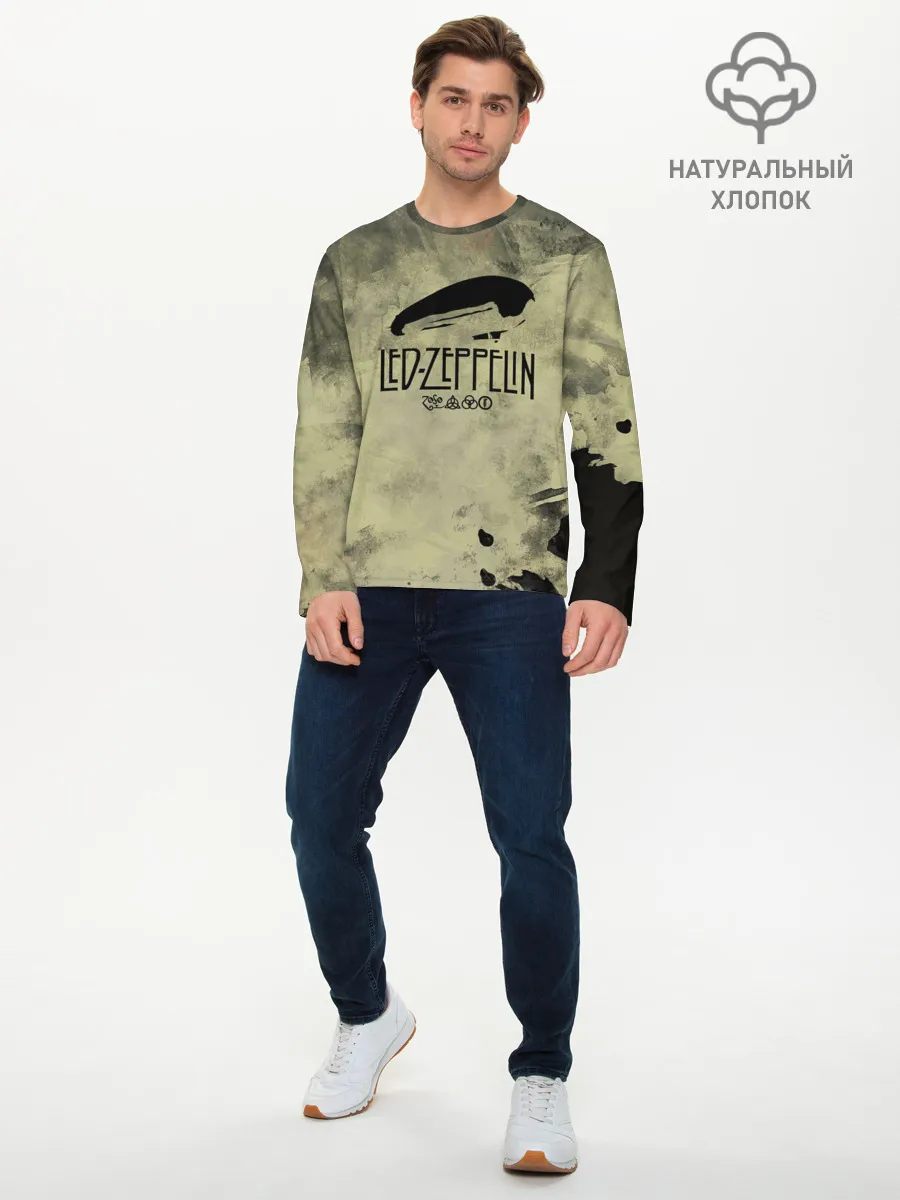 Мужской лонгслив базовый / Led Zeppelin