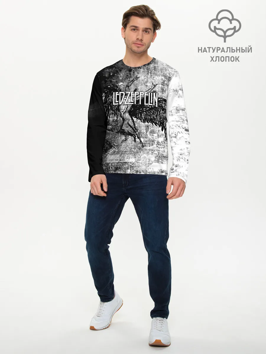 Мужской лонгслив базовый / Led Zeppelin