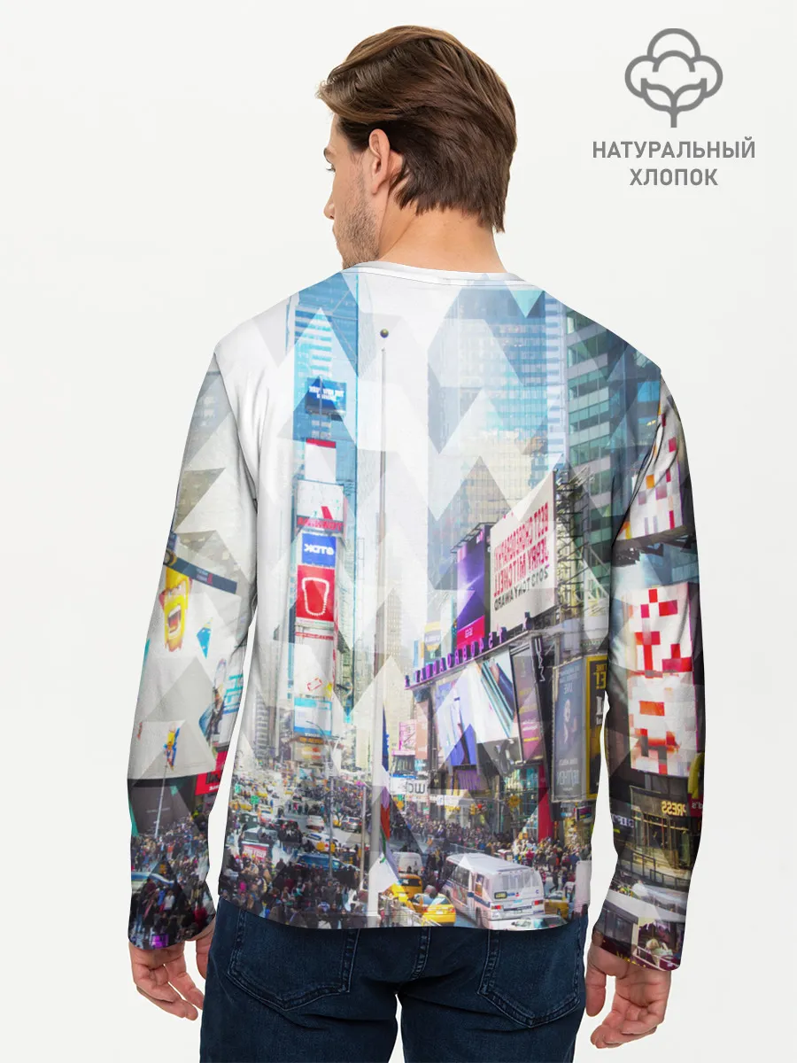 Мужской лонгслив базовый / New York