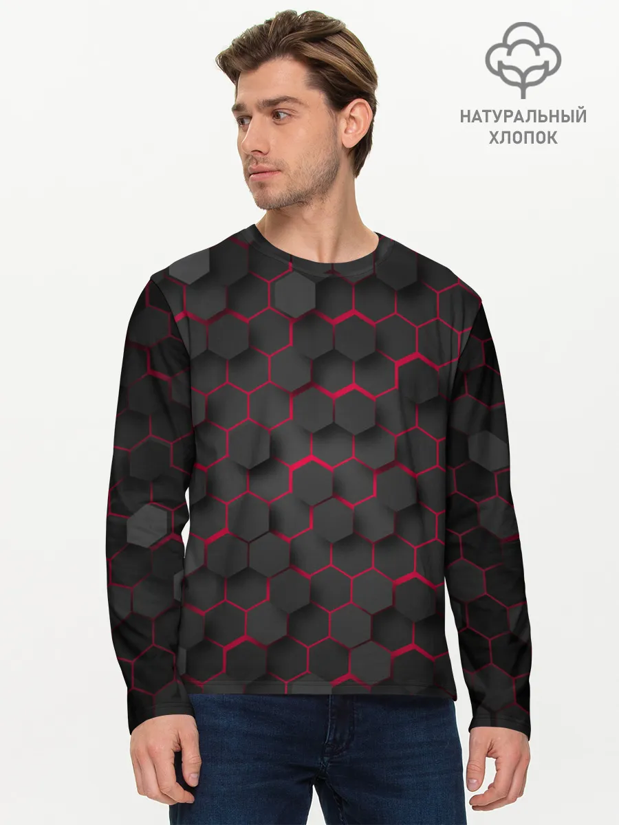 Мужской лонгслив базовый / 3D БРОНЯ