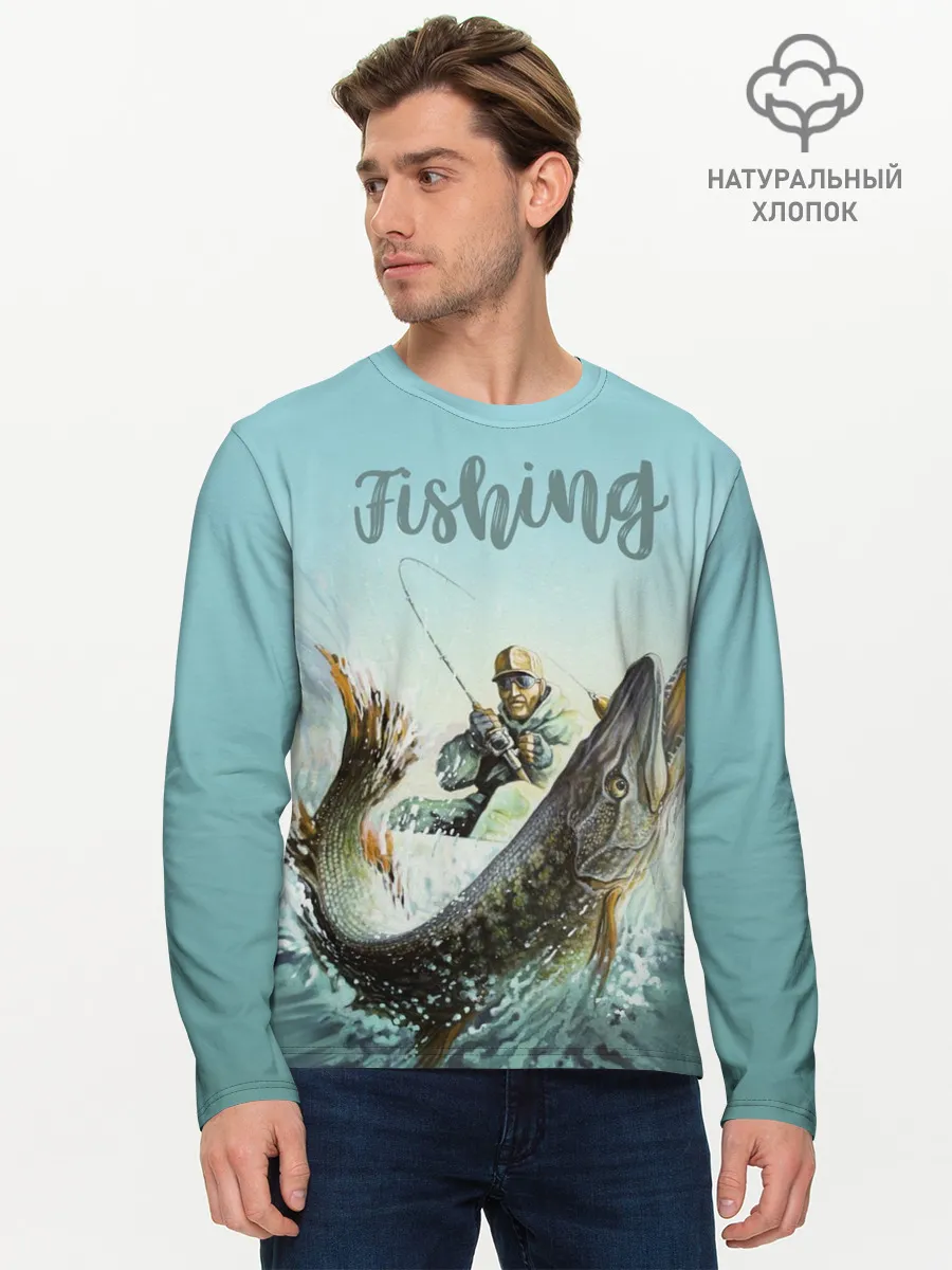 Мужской лонгслив базовый / Fishing