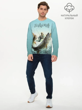 Мужской лонгслив базовый / Fishing