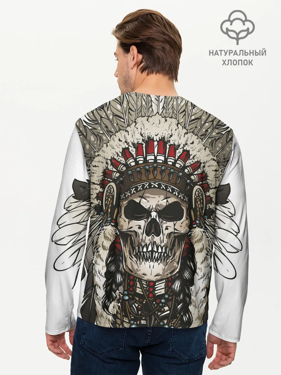 Мужской лонгслив базовый / Leader of indian skeletons