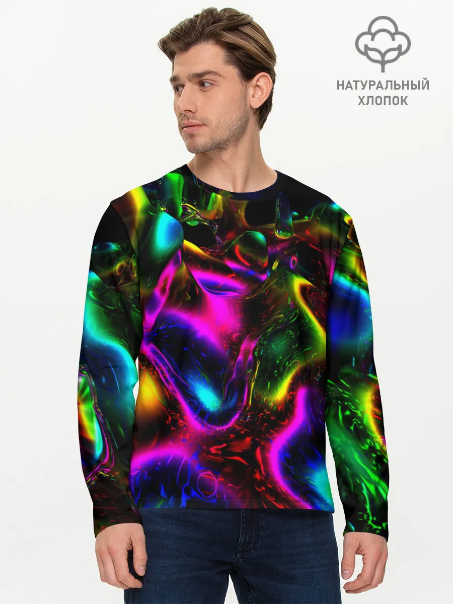 Мужской лонгслив базовый / В НЕОНЕ