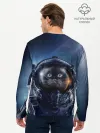 Мужской лонгслив базовый / Кот космонавт