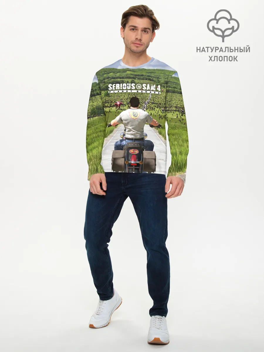 Мужской лонгслив базовый / SERIOUS SAM 4: PLANET BADASS