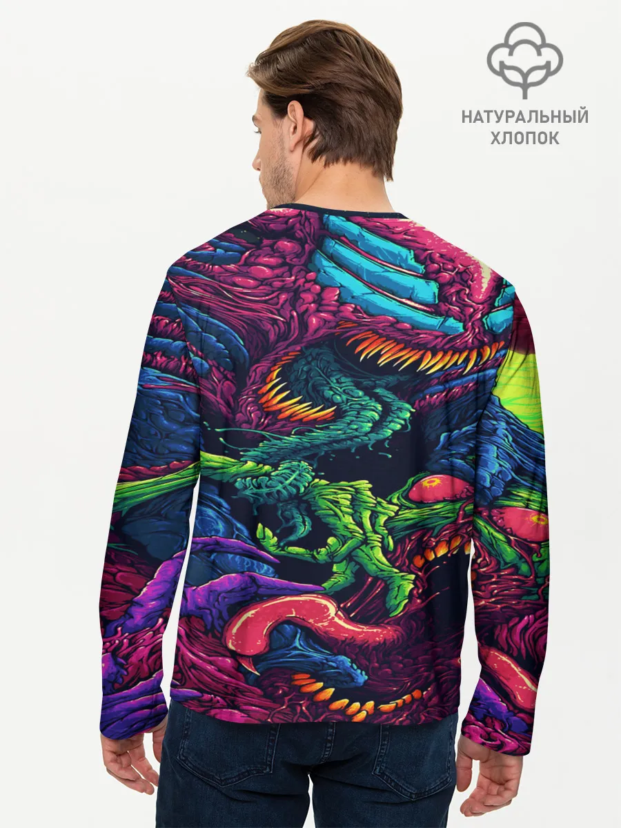 Мужской лонгслив базовый / CS GO hyper beast skin