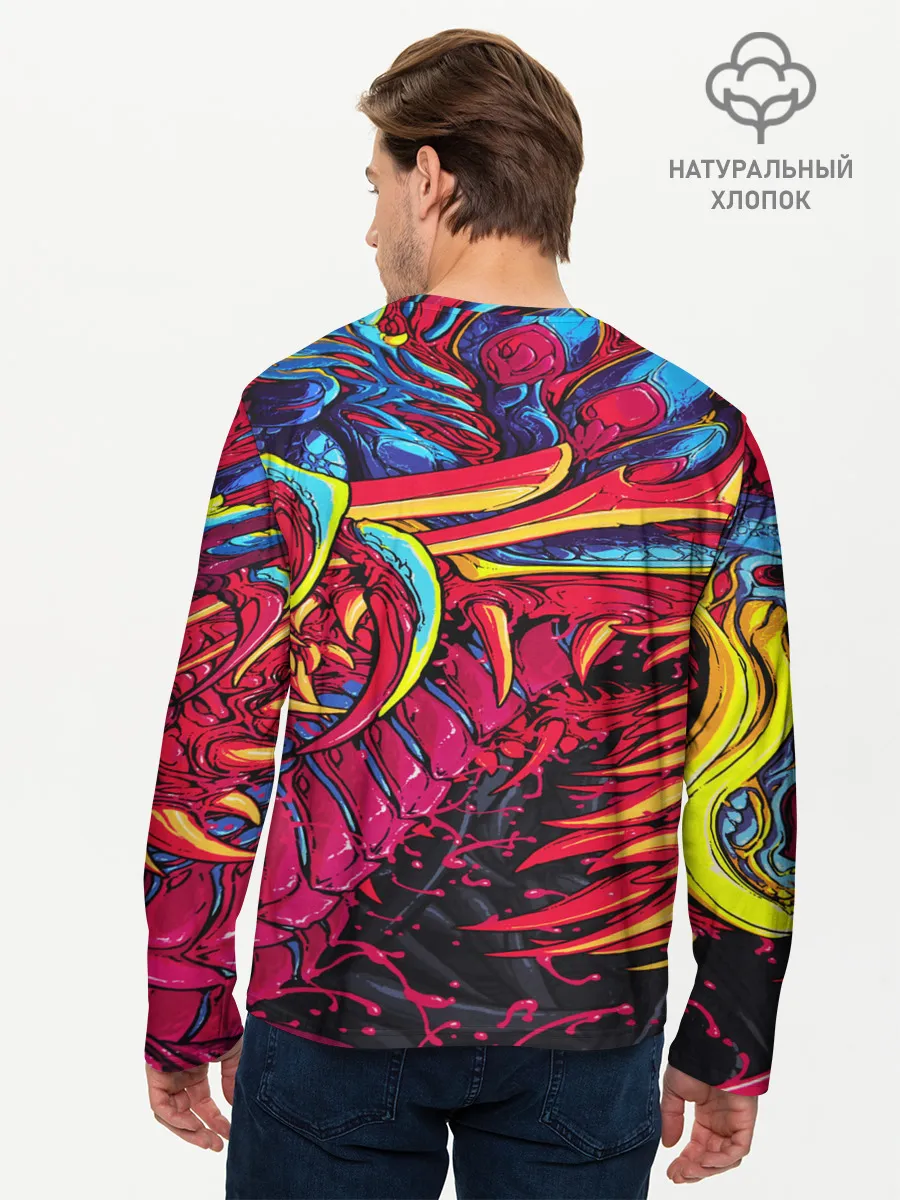 Мужской лонгслив базовый / CS GO hyper beast skin
