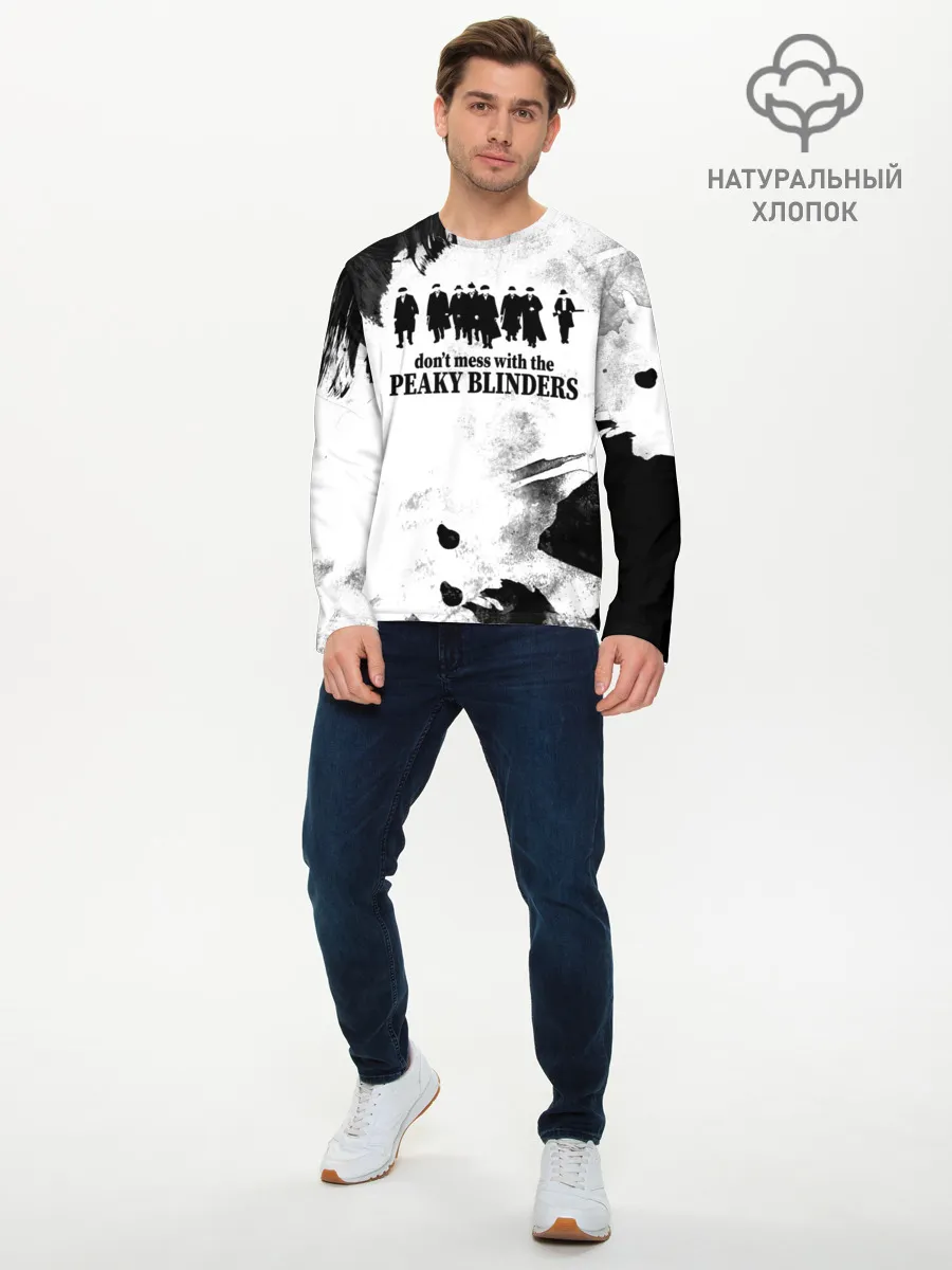 Мужской лонгслив базовый / Острые козырьки