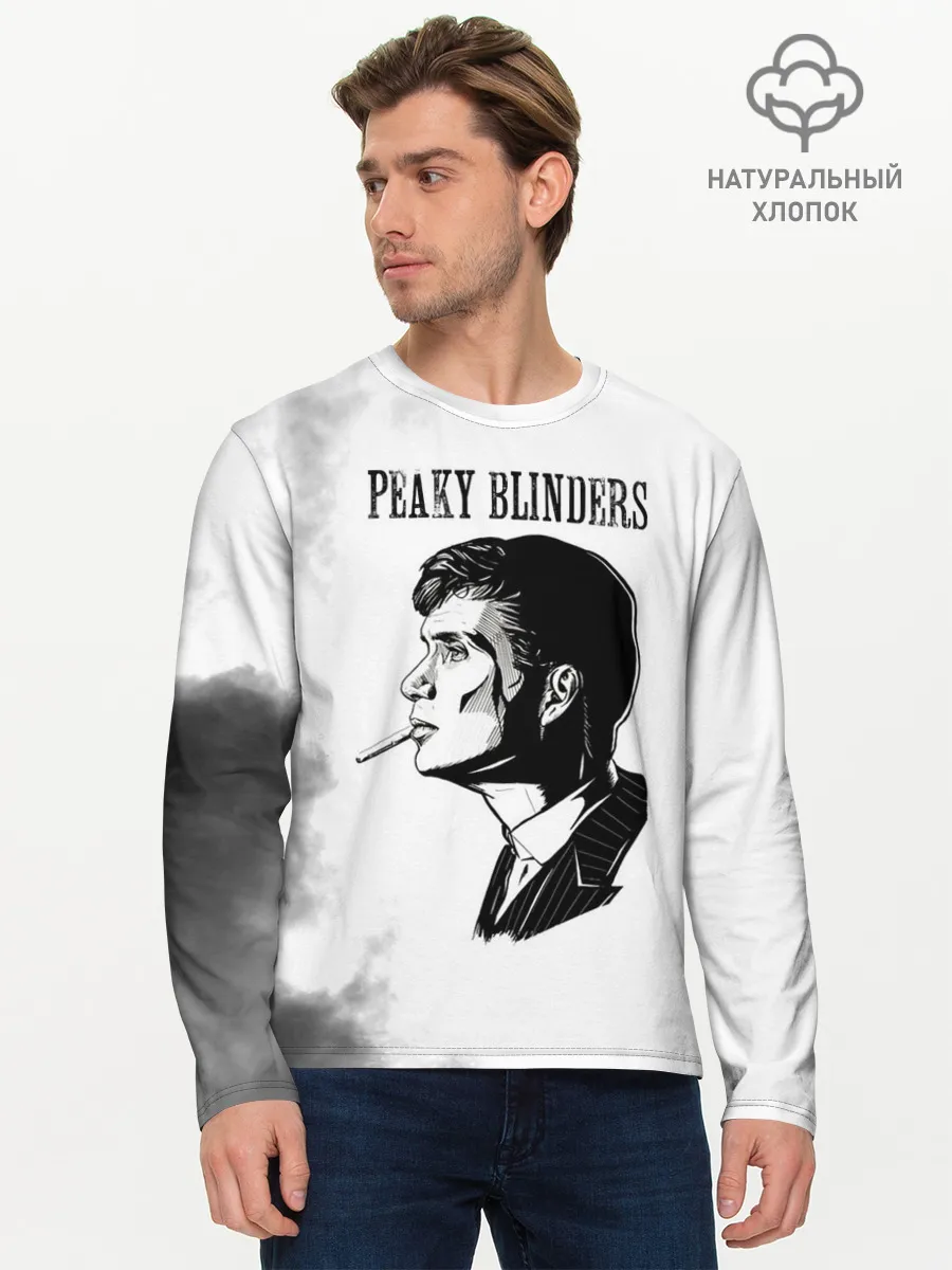 Мужской лонгслив базовый / Острые козырьки