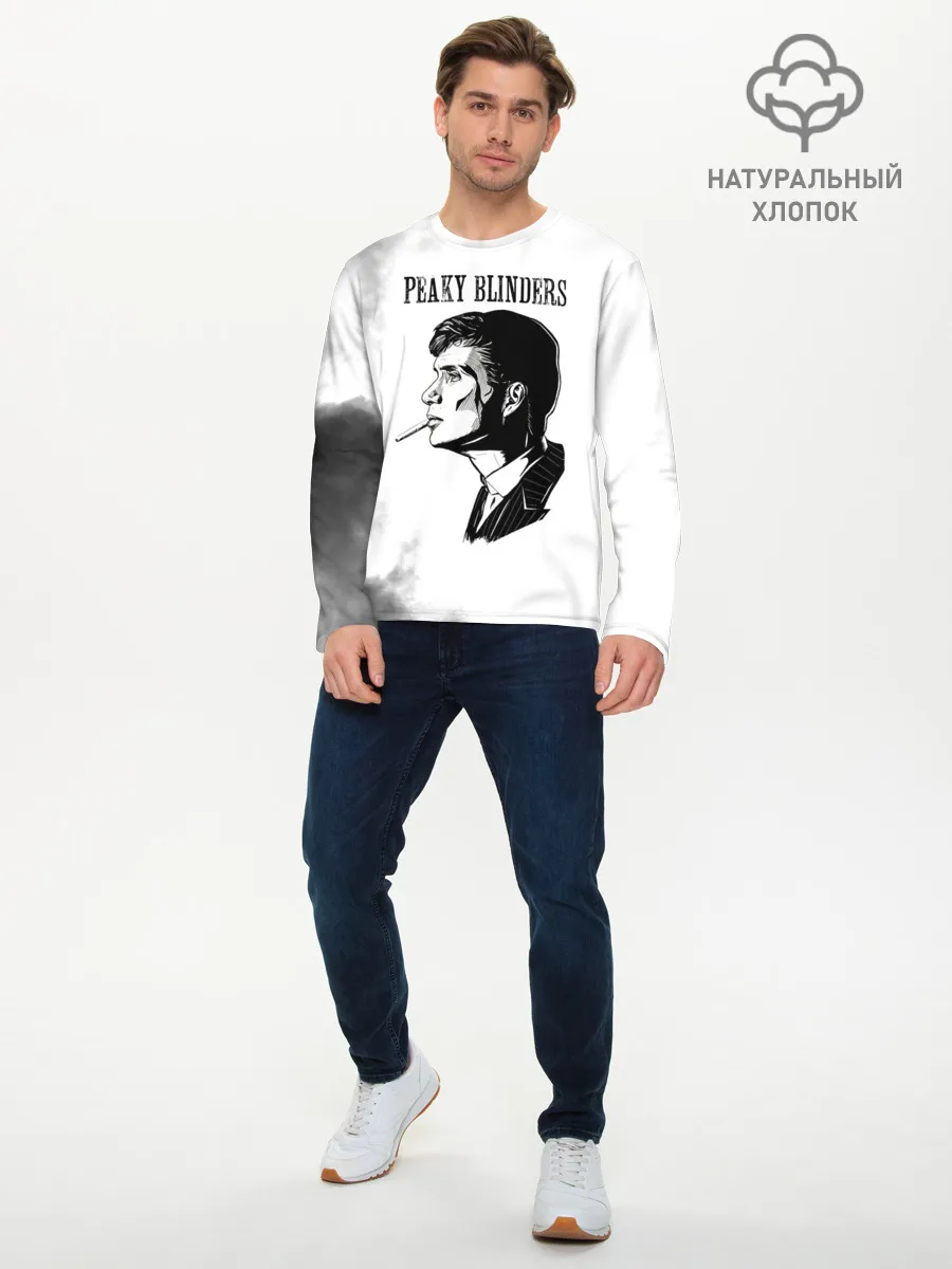 Мужской лонгслив базовый / Острые козырьки