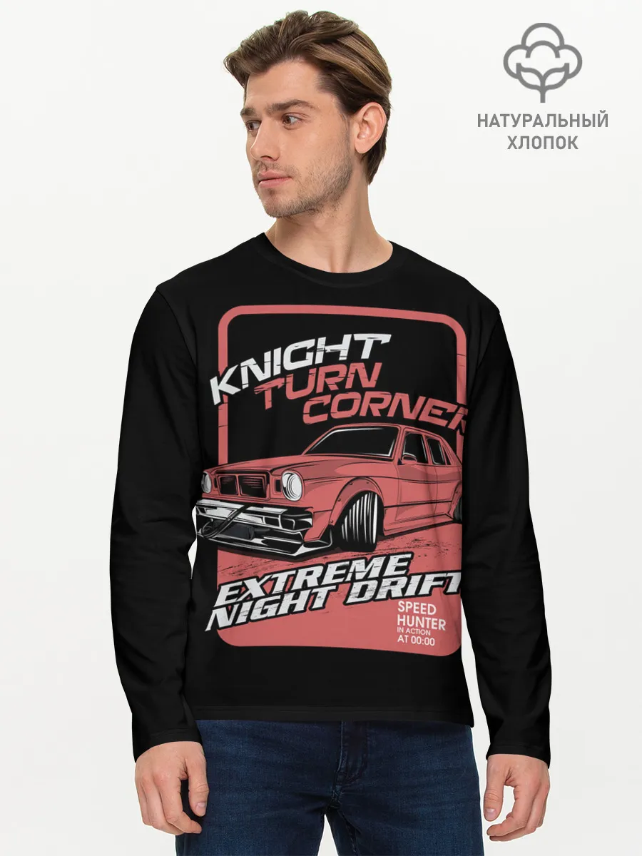 Мужской лонгслив базовый / Extreme night drift
