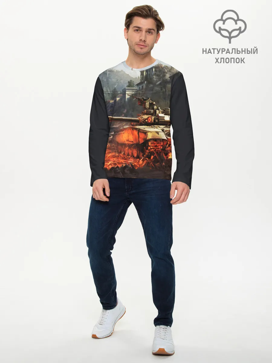 Мужской лонгслив базовый / ТАНКИ