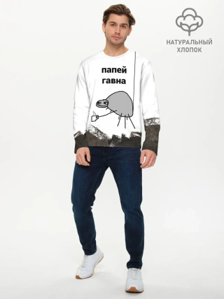 Мужской лонгслив базовый / папей гавна
