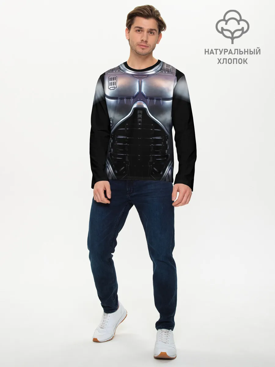 Мужской лонгслив базовый / Робокоп
