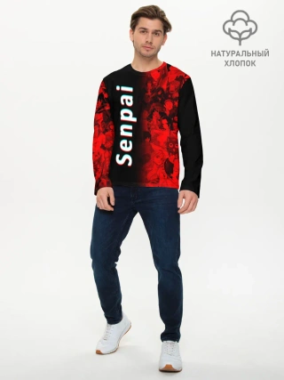 Мужской лонгслив базовый / Senpai Glitch