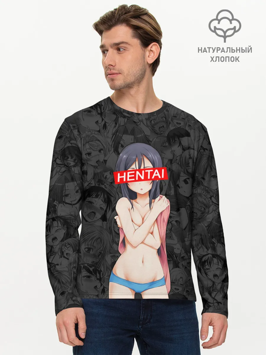 Мужской лонгслив базовый / Японская анимация