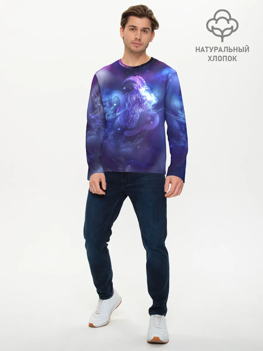 Мужской лонгслив базовый / Козерог