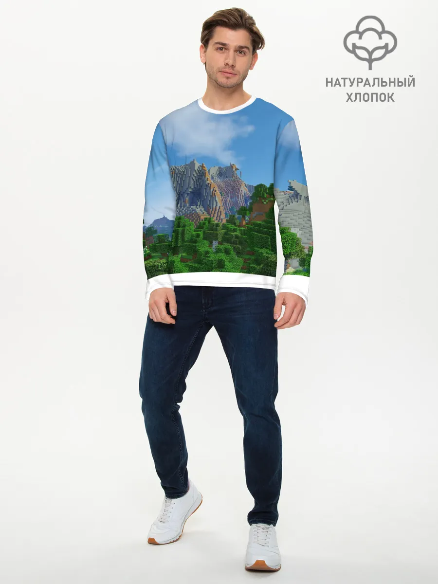 Мужской лонгслив базовый / Minecraft