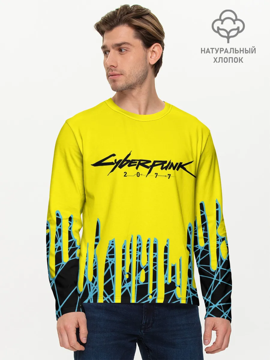 Мужской лонгслив базовый / CYBERPUNK 2077