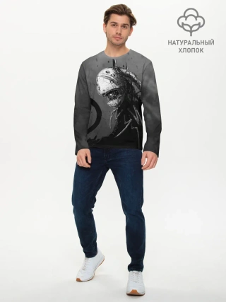 Мужской лонгслив базовый / Чернозём - Хронос