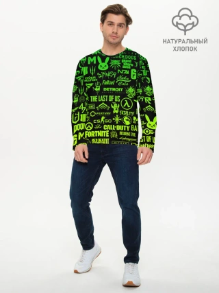 Мужской лонгслив базовый / ЛОГОТИПЫ ИГР