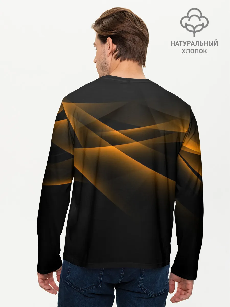 Мужской лонгслив базовый / Золотой герб