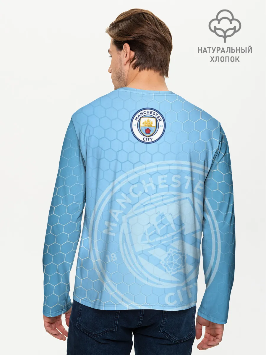 Мужской лонгслив базовый / Манчестер Сити