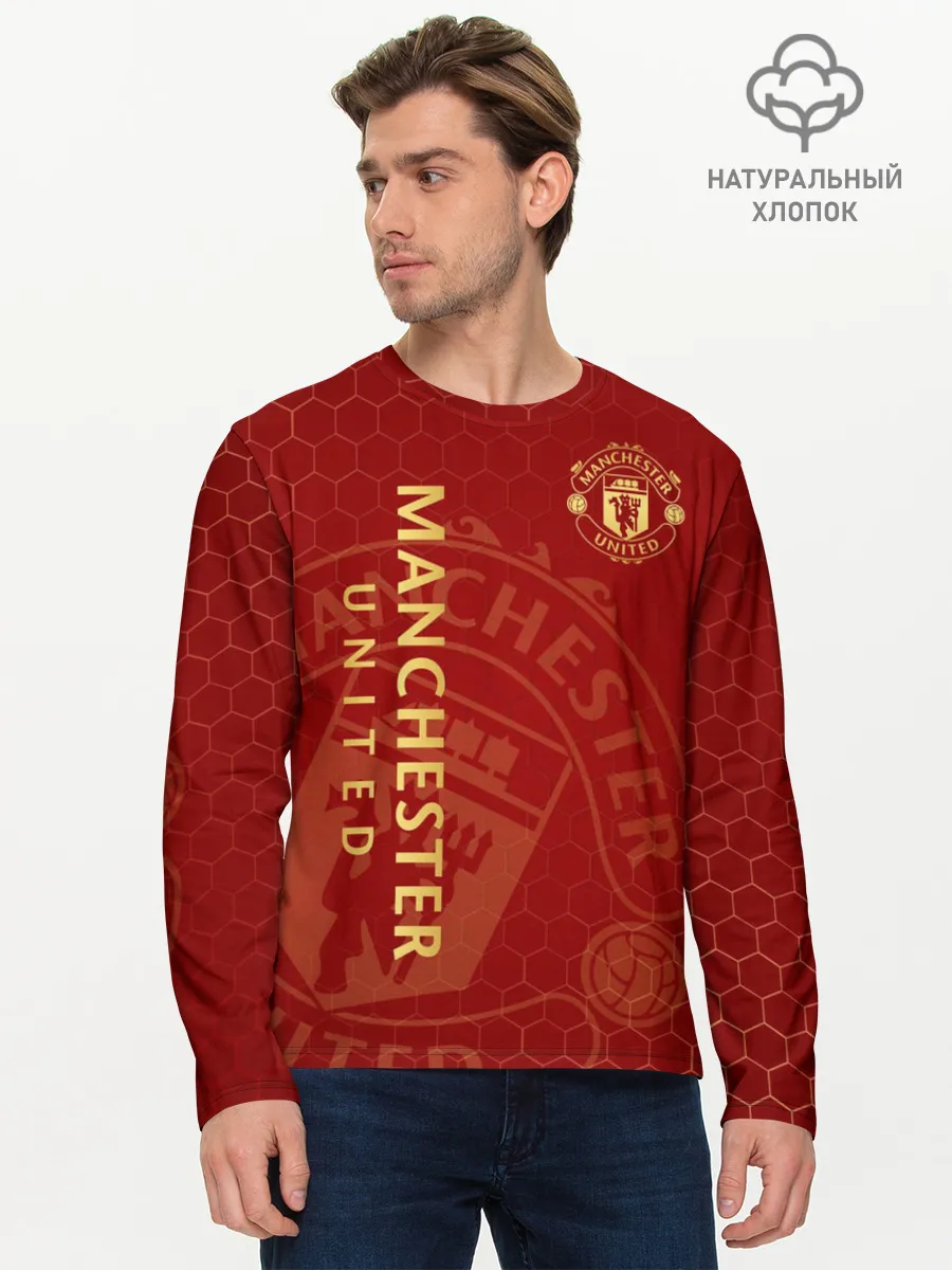 Мужской лонгслив базовый / Манчестер Юнайтед