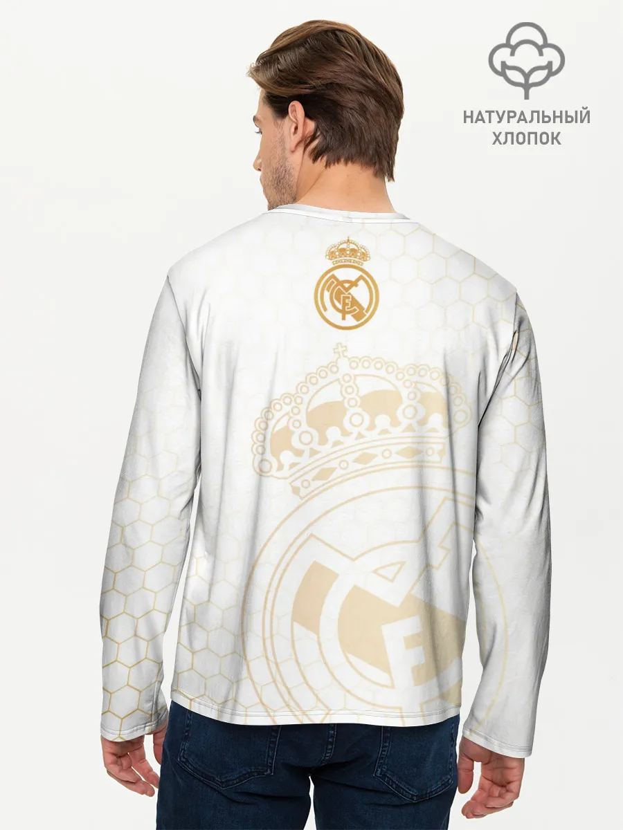 Мужской лонгслив базовый / Реал Мадрид