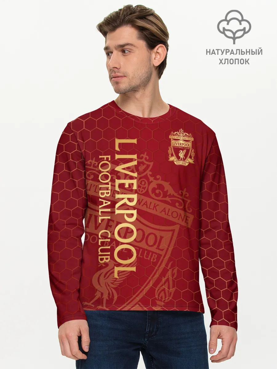 Мужской лонгслив базовый / Ливерпуль