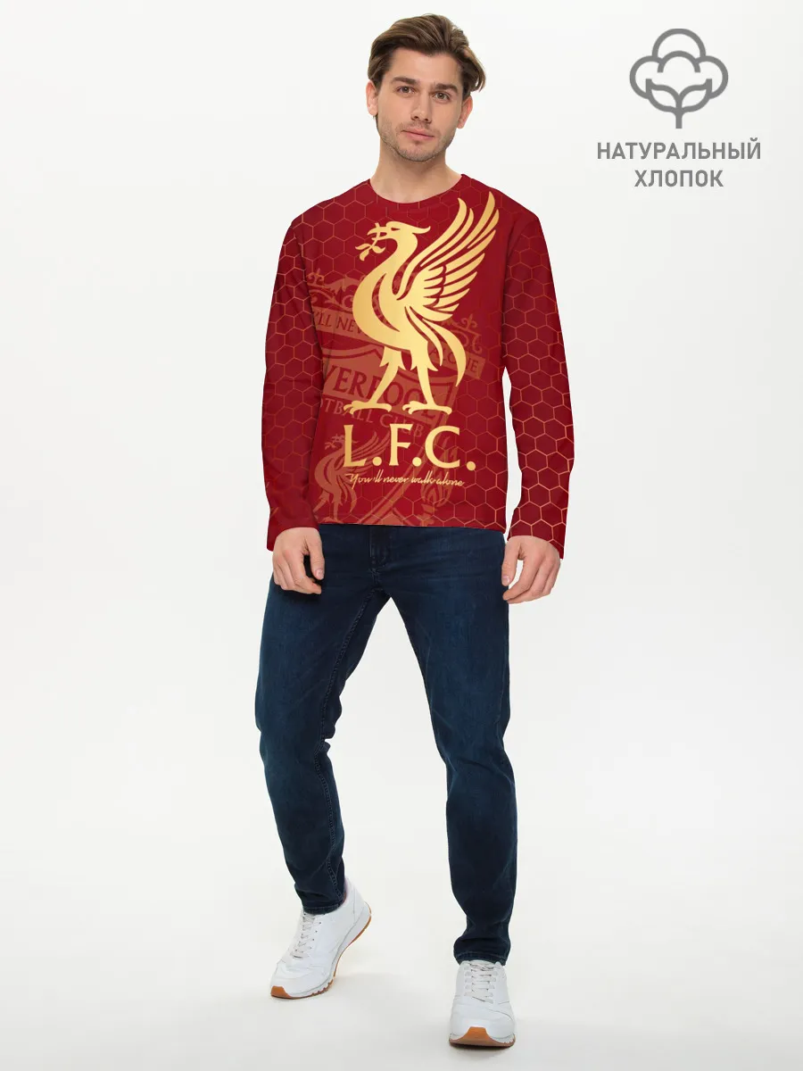 Мужской лонгслив базовый / Ливерпуль