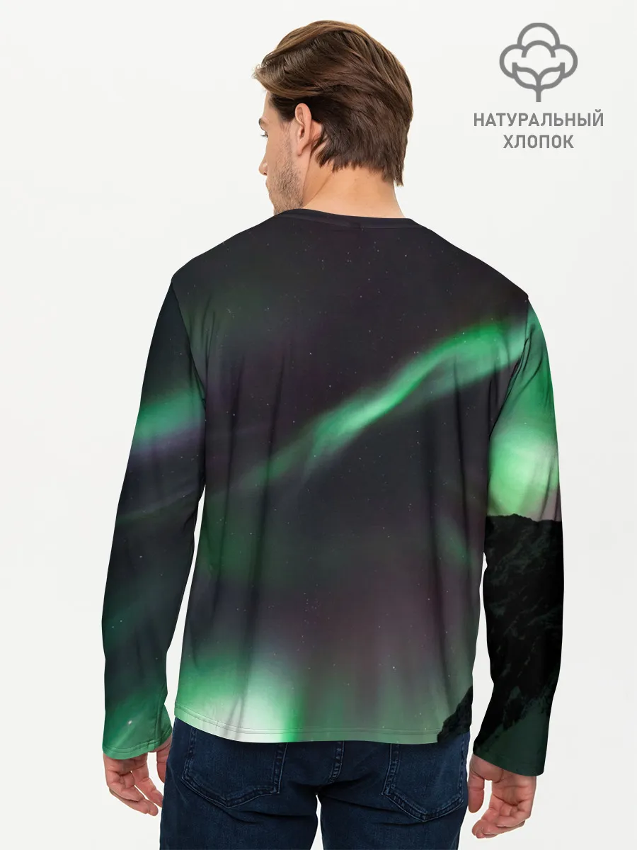 Мужской лонгслив базовый / Северное сияние