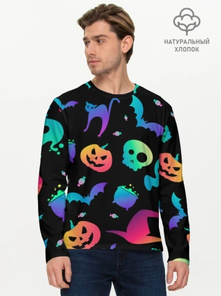 Мужской лонгслив базовый / RAINBOW HALLOWEEN | ХЭЛЛУИН