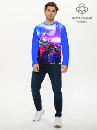 Мужской лонгслив базовый / CS GO:Неоновая Революция
