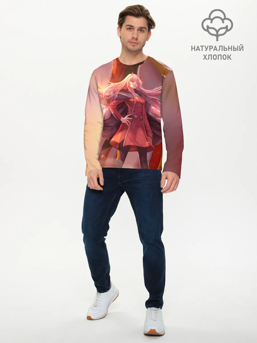 Мужской лонгслив базовый / Darling In The Franxx art