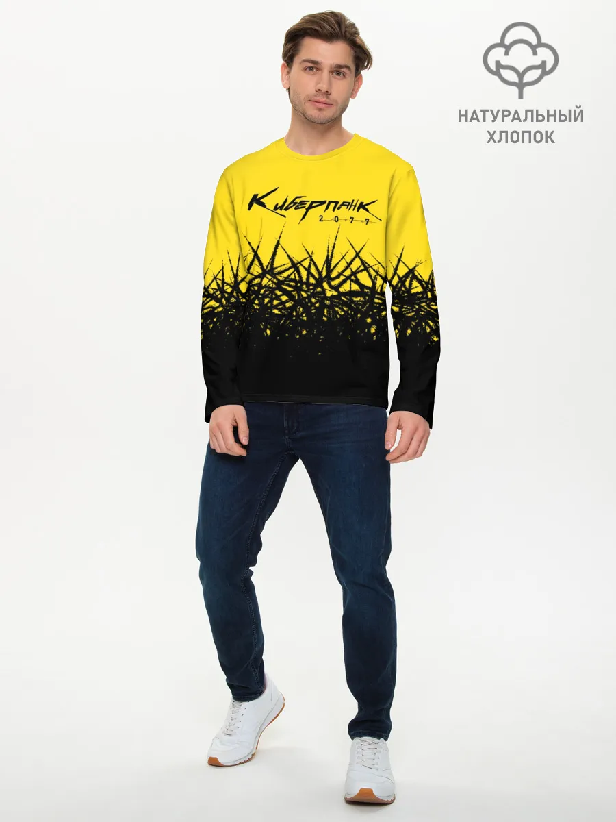 Мужской лонгслив базовый / Киберпанк