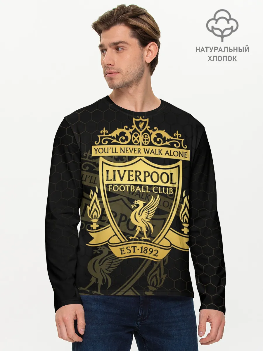 Мужской лонгслив базовый / Ливерпуль