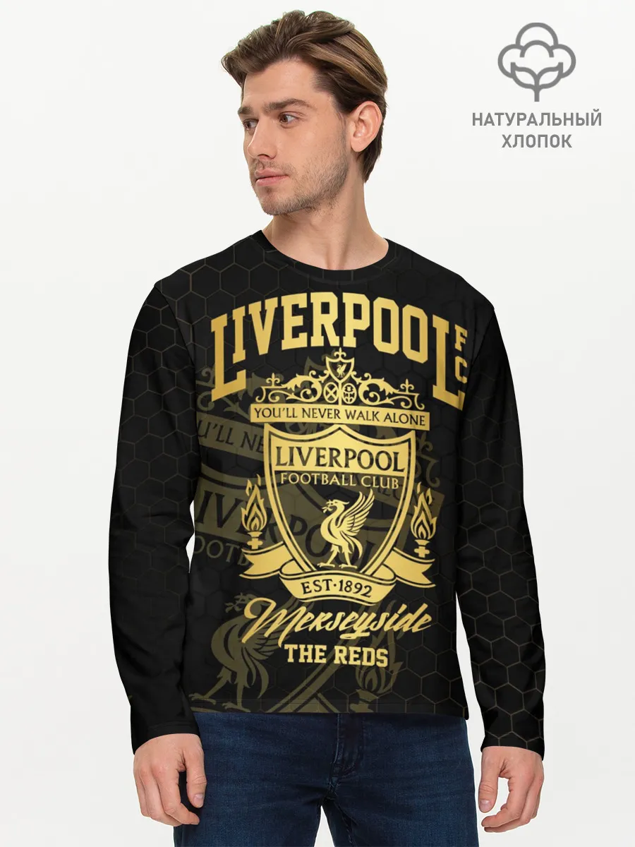 Мужской лонгслив базовый / Ливерпуль