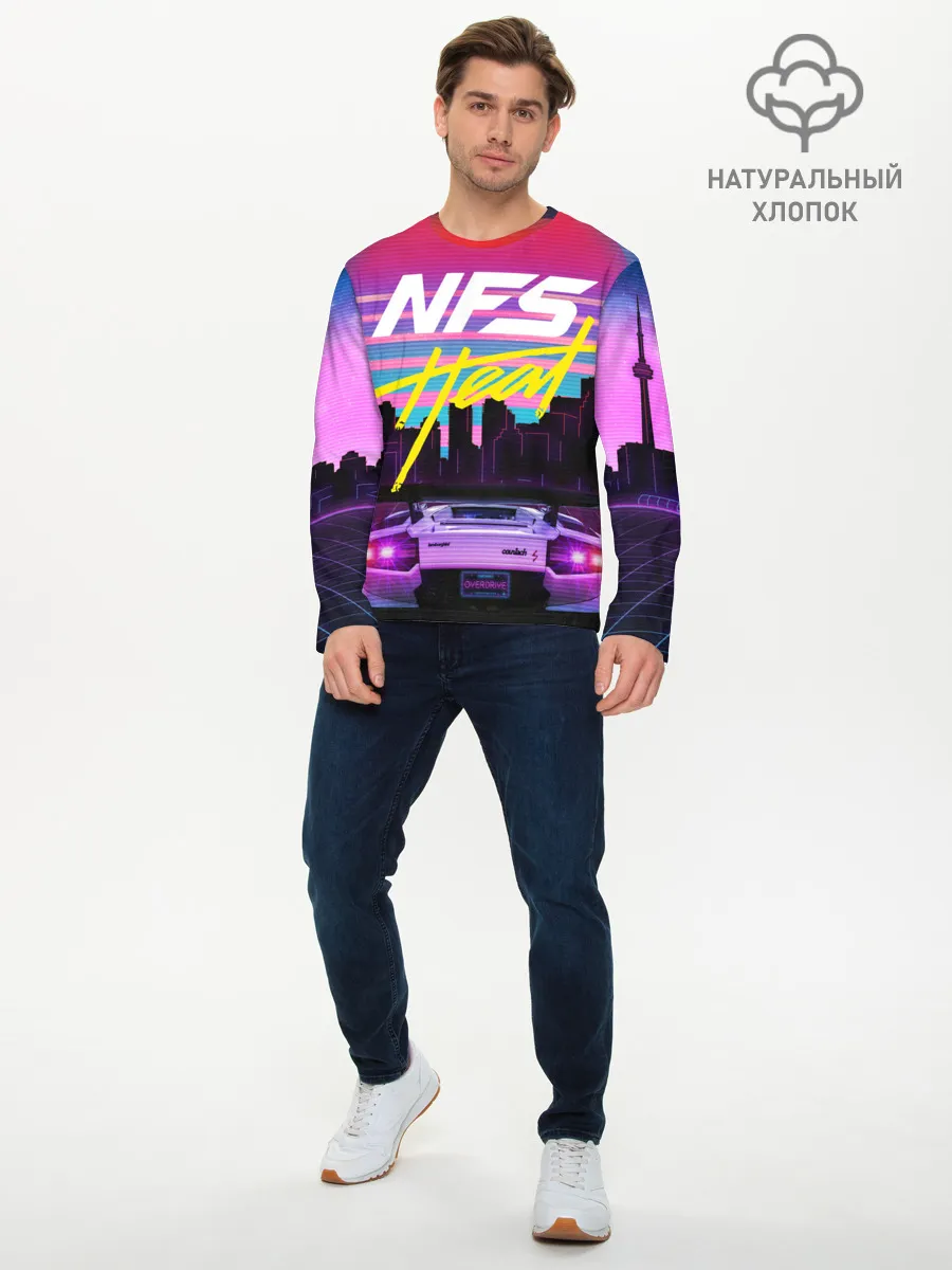Мужской лонгслив базовый / Need For Speed Heat