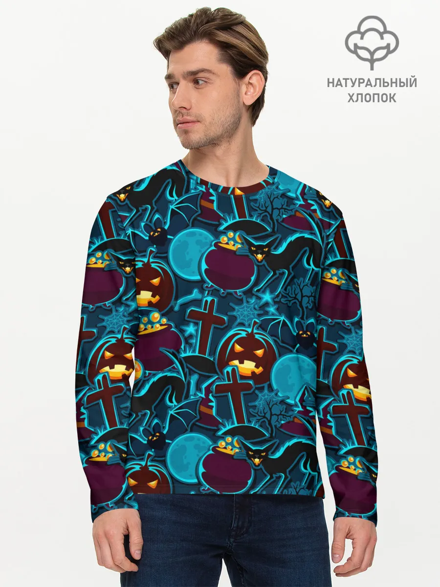Мужской лонгслив базовый / Хэллоуин
