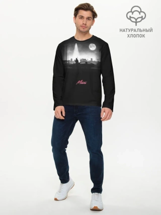 Мужской лонгслив базовый / Miami Black