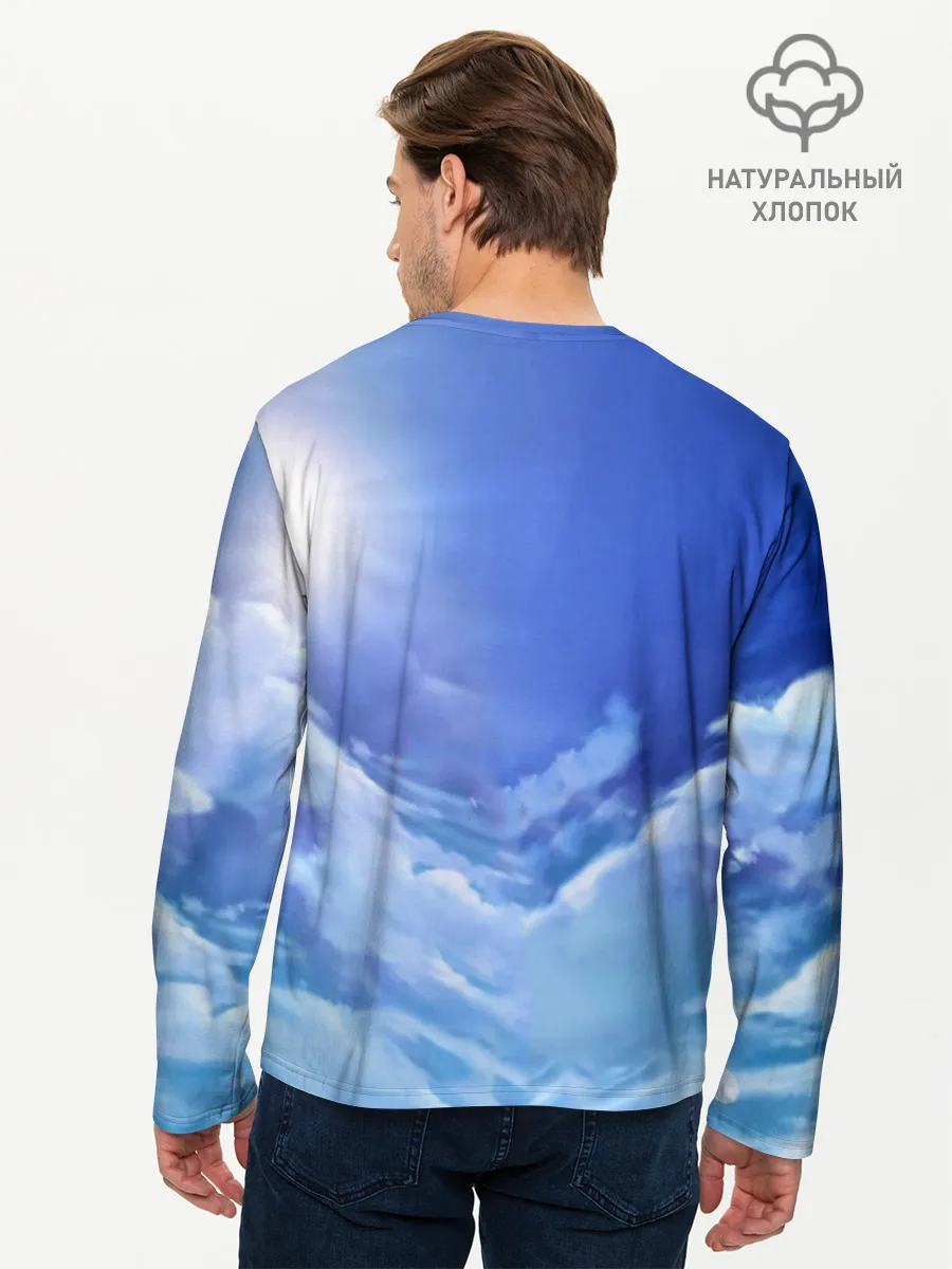 Мужской лонгслив базовый / ноль два небо