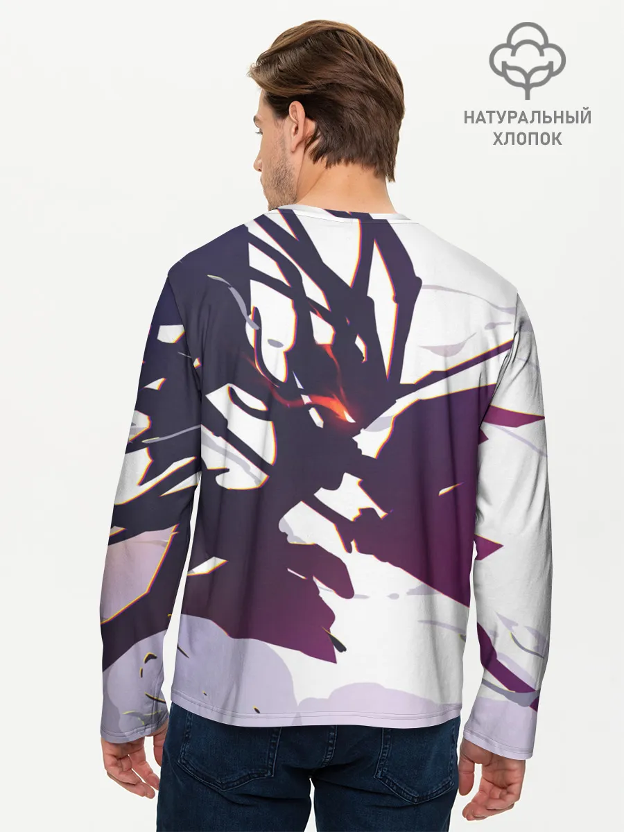 Мужской лонгслив базовый / милый во франксе абстракция