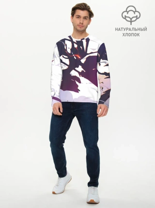 Мужской лонгслив базовый / милый во франксе абстракция