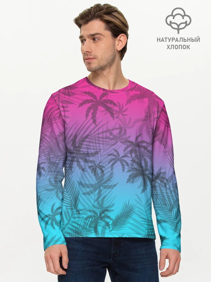 Мужской лонгслив базовый / РЕТРО ПАЛЬМЫ