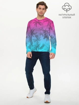 Мужской лонгслив базовый / РЕТРО ПАЛЬМЫ