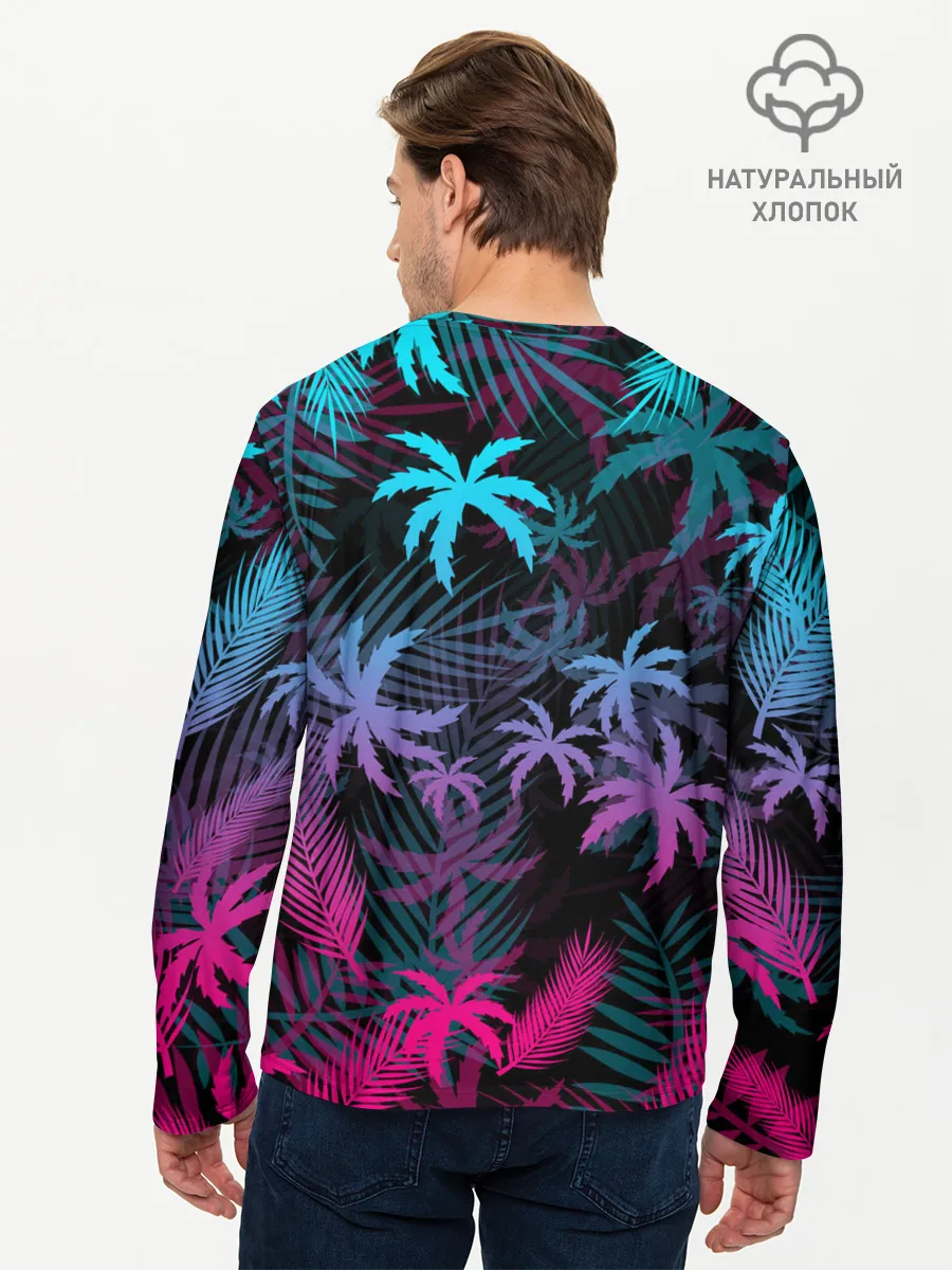 Мужской лонгслив базовый / НЕОНОВЫЕ ПАЛЬМЫ | NEON PALMS