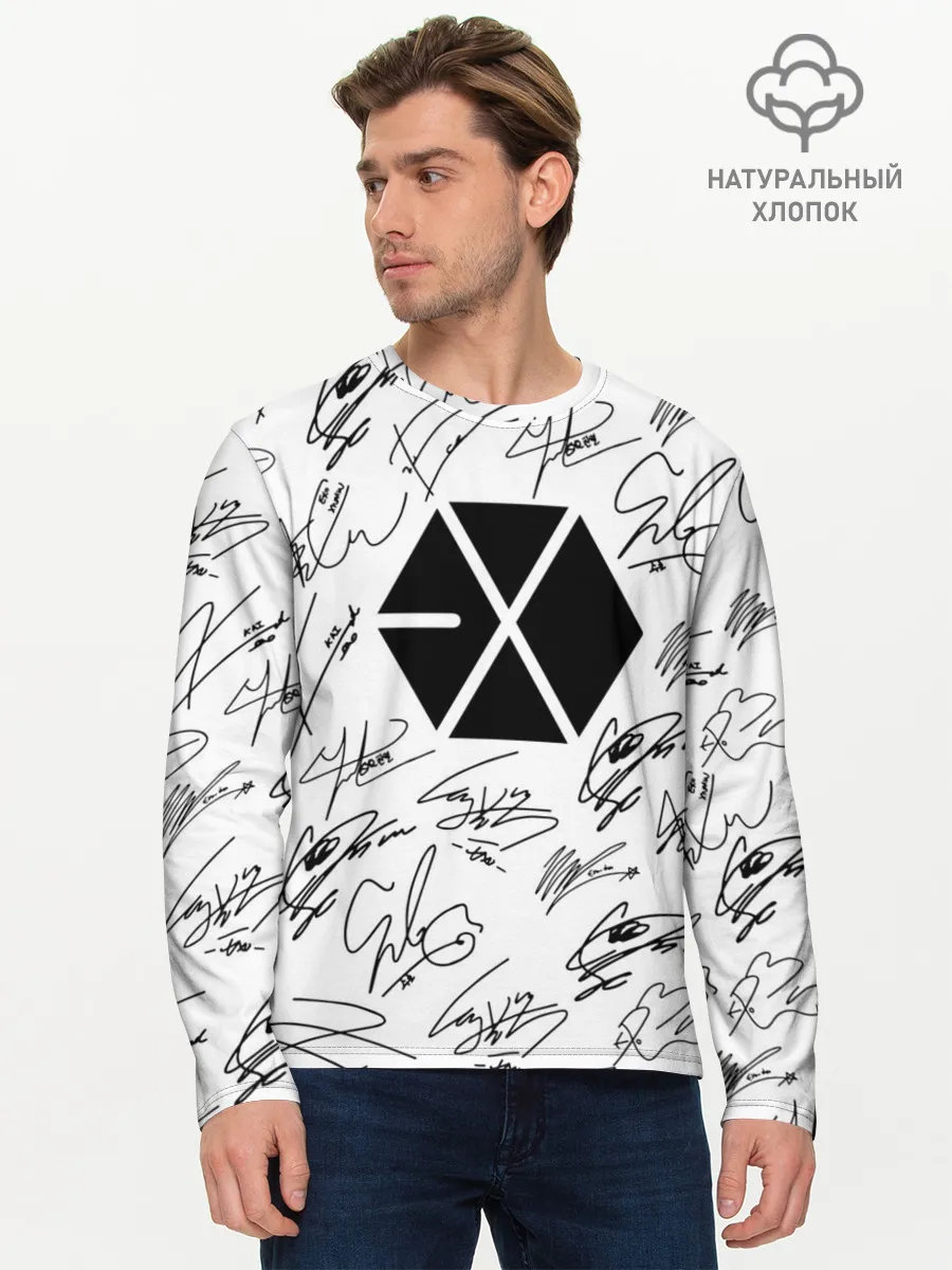 Мужской лонгслив базовый / EXO BAND АВТОГРАФЫ